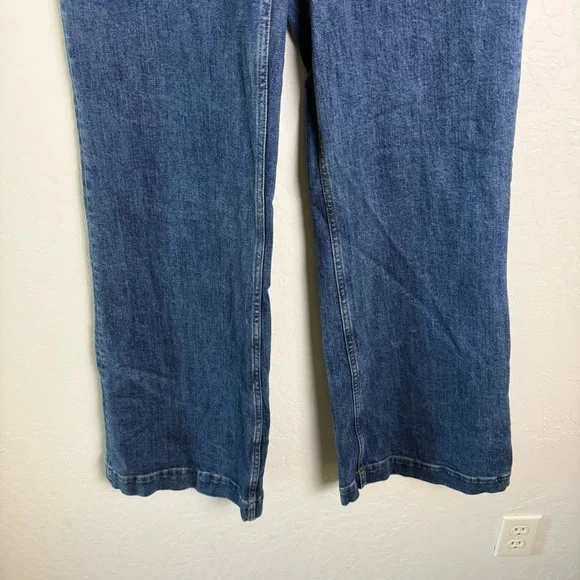 & Other Stories High Rise Flare Patch Pocket Jeans Medium Wash Size 29 - Picture 4 of 16